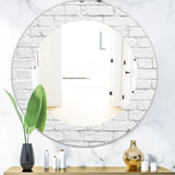 Designart 'Stone 3' Traditional Mirror - Oval or Round Wall Mirror
