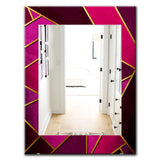 Designart 'Capital Gold Honeycomb 2' Modern Mirror - Oval or Round Wall Mirror