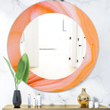 Designart 'Marbled Geode 10' Mid-Century Modern Mirror - Oval or Round Bathroom Mirror
