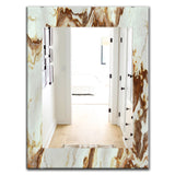 Designart 'Natural Onyx Texture' Mid-Century Mirror - Oval or Round Wall Mirror