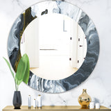 Designart 'Marbled Geode 14' Mid-Century Mirror - Oval or Round Wall Mirror