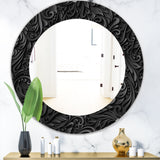 Designart 'Obsidian Impressions 10' Modern Mirror - Oval or Round Wall Mirror