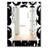 Designart 'Black & White 7' Modern Mirror - Contemporary Oval or Round Wall Mirror