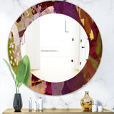 Designart 'Psychedelic Matte' Modern Mirror - Oval or Round Wall Mirror