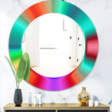 Designart 'Multicolor Rainbow' Modern Mirror - Oval or Round Vanity Mirror