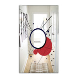 Designart 'Circular Web 2' Mid-Century Modern Mirror - Oval or Round Wall Mirror