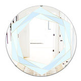 Designart 'Pastel Dreams 8' Mid-Century Mirror - Oval or Round Vanity Mirror