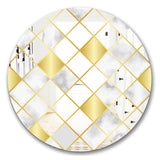 Designart 'Capital Gold Diamond 2' Mid-Century Mirror - Oval or Round Wall Mirror