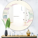 Designart 'Pink Lifting Fog' Traditional Mirror - Oval or Round Wall Mirror