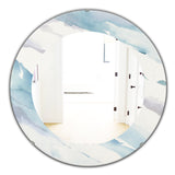 Designart 'Modern Abstract Drift' Traditional Mirror - Oval or Round Wall Mirror