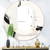 Designart 'Abstract Neutral I' Modern Mirror - Oval or Round Wall Mirror