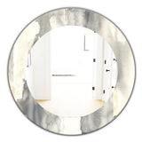 Designart 'Gold Glamour Direction I' Modern Mirror - Oval or Round Wall Mirror