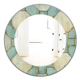 Designart 'Geometric Title Element' Modern Mirror - Oval or Round Wall Mirror