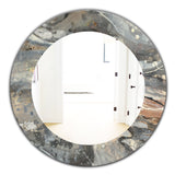 Designart 'Fire and Ice Minerals VI' Modern Mirror - Oval or Round Wall Mirror