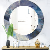 Designart 'Into The Indigo Stream I' Traditional Mirror - Oval or Round Wall Mirror