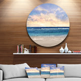 Clear Blue Sky and Ocean at Sunset' Extra Large Seascape Metal Wall Decor