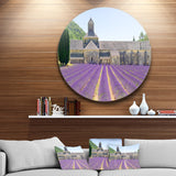 Abbey of Senanque Blooming Lavender - Landscape Circle Wall Art