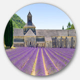 Abbey of Senanque Blooming Lavender - Landscape Circle Wall Art