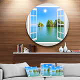 Open Window to Ocean Islets' Oversized Landscape Wall Art Print