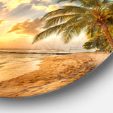 Gorgeous Beach of Island Barbados' Seascape Metal Artwork