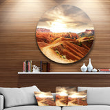 Beautiful View of Bryce Canyon' African Landscape Metal Circle Wall Art