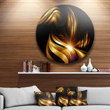 Abstract Gold Fractal Background' Contemporary Abstract Wall Art