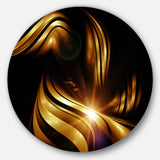 Abstract Gold Fractal Background' Contemporary Abstract Wall Art