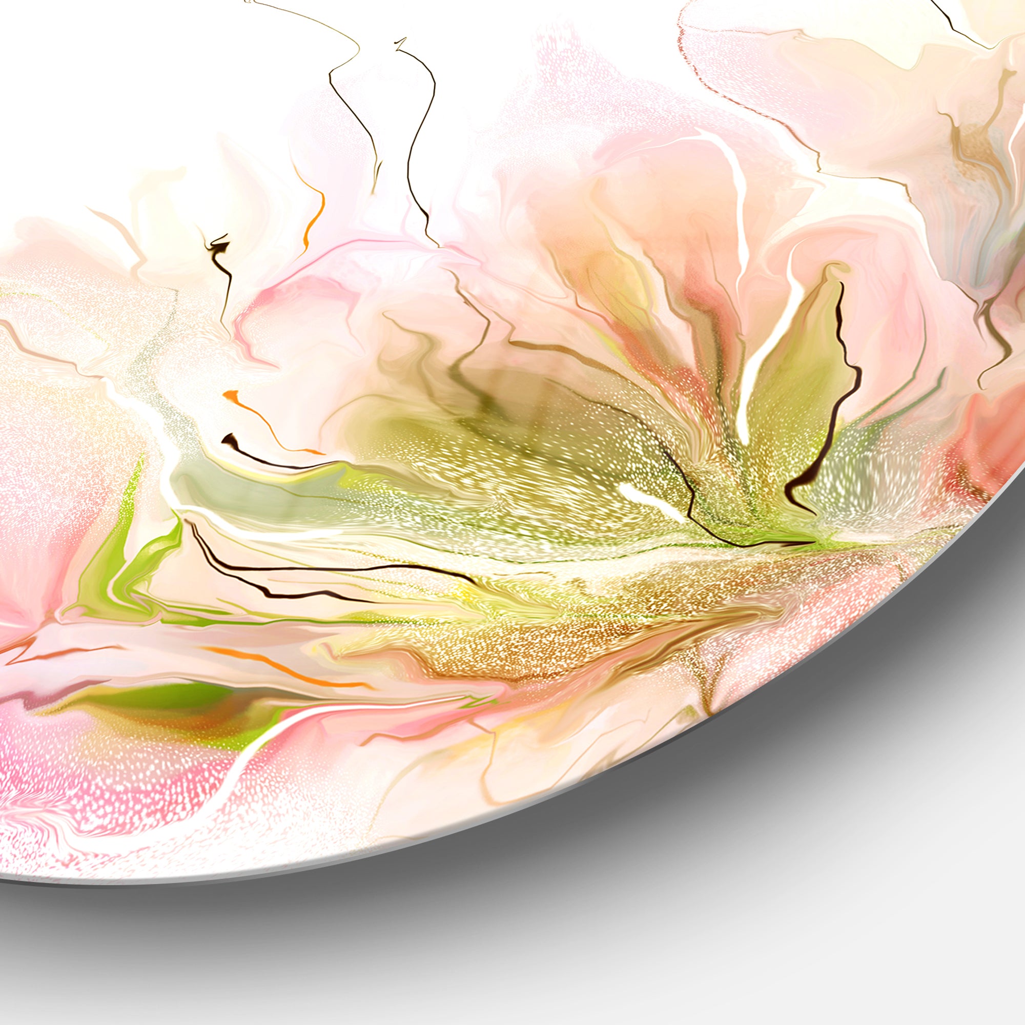 Floral Abstract Design on White' Extra Large Floral Wall Art