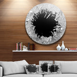 Abstract Broken Wall 3D Design' Abstract Round Circle Metal Wall Art