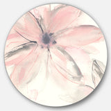 Designart 'Pink Shabby Floral II' Shabby Chic Metal Circle Wall Art