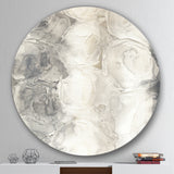 Designart 'Gray Circles I' Geometric Metal Circle Wall Art