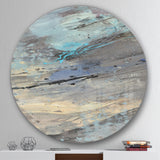 Designart 'Rock Teal Panel I' Geometric Metal Circle Wall Art