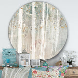 A Woodland Walk into the Forest V - Farmhouse Metal Circle Wall Art