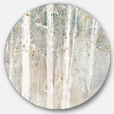 A Woodland Walk into the Forest V - Farmhouse Metal Circle Wall Art