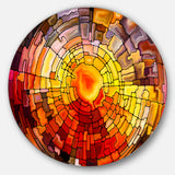 Return of Stained Glass' Contemporary Metal Circle Wall Art