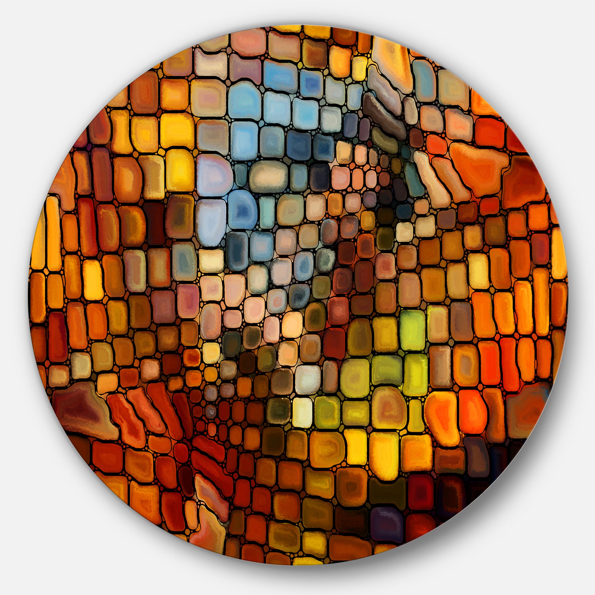 Dreaming of Stained Glass' Abstract Metal Artwork