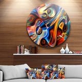 Abstract Music and Rhythm - Abstract Glossy Circle Metal Wall Art