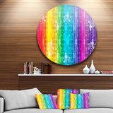 Rainbow Effects Illustration' Abstract Circle Metal Wall Art