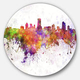 'Milwaukee Skyline' Disc Cityscape Metal Artwork Print