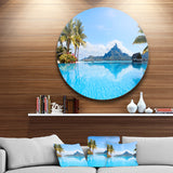 Bora Bora Landscape' Disc Photography Circle Metal Wall Art