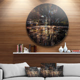 Glow of Technology' Disc Contemporary Circle Metal Wall Art