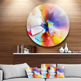 Creative Flower in Multiple Colors' Disc Large Floral Circle Metal Wall Art