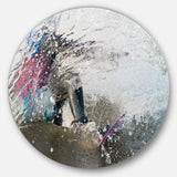 Guy on a Wakeboard' Disc Landscape Circle Metal Wall Art