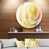 Yellow Storm Sky' Disc Abstract Circle Metal Wall Art