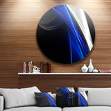 Glittering Blue Pattern' Disc Abstract Circle Metal Wall Art