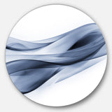 Glittering Light Blue Pattern' Disc Abstract Circle Metal Wall Art