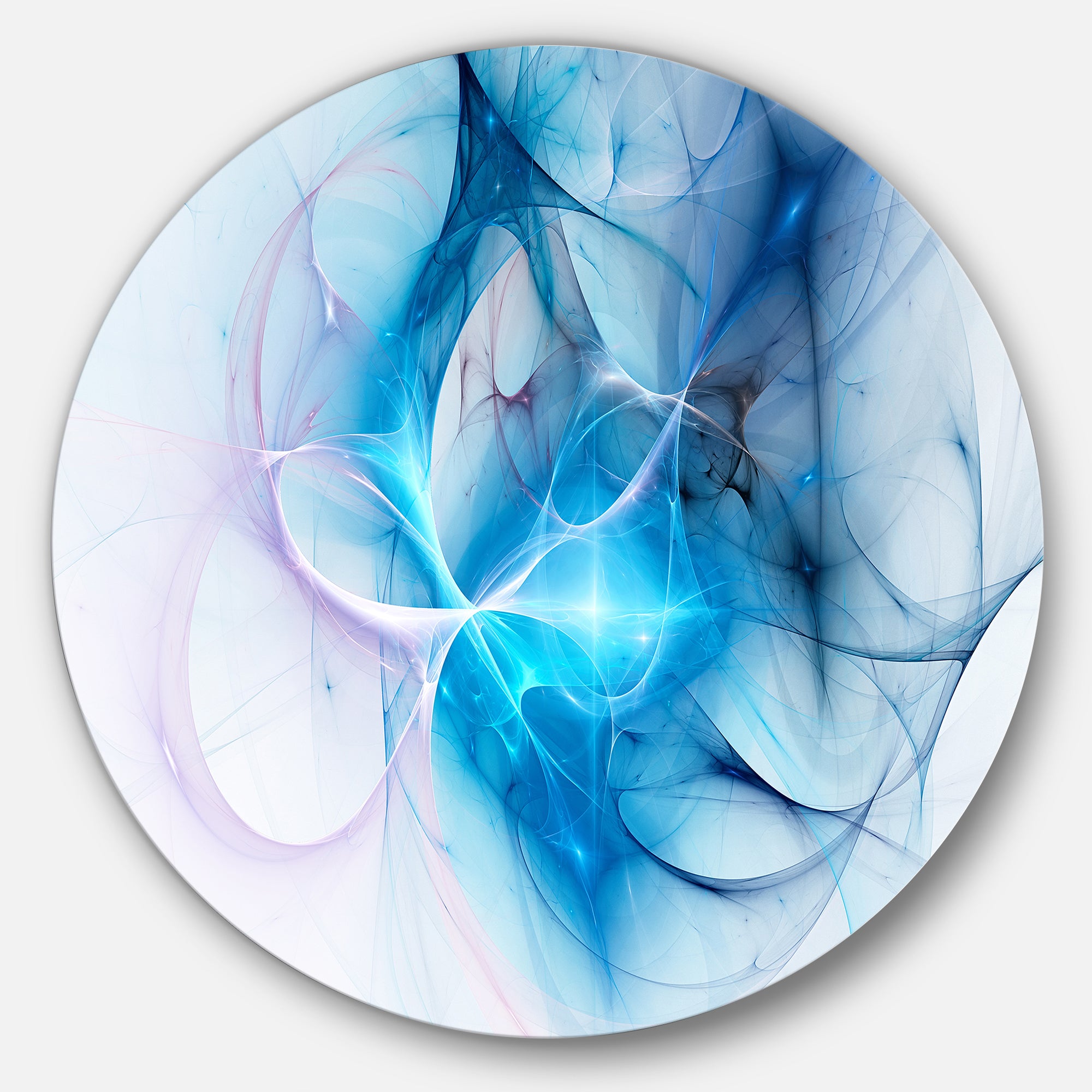 Blue Nebula Star' Disc Abstract Circle Metal Wall Art