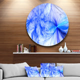 Christmas Fireworks Blue' Large Contemporary Circle Metal Wall Arts