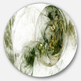 Colored Smoke Green' Abstract Circle Metal Wall Art