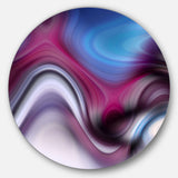 Beautiful Texture of Blue Purple' Large Abstract Circle Metal Wall Art